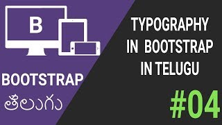 Typography in Bootstrap in Telugu [upl. by Kamila]