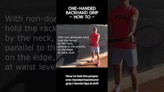 OneHanded Backhand Grip  How To [upl. by Libna]