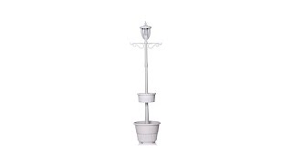 HGTV HOME SolarPowered Lamp Post Light wPlanter Base [upl. by Etyam]