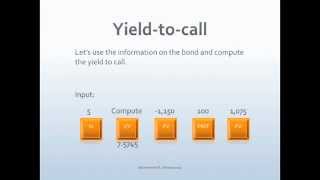 Bond Yield to Call [upl. by Ernest746]