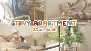 Micro Living in my 20 sqm Apartment 🐣 10 tips how to maximize tiny space [upl. by Royal]