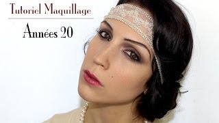 Maquillage années 20Gatsby coiffure et costume [upl. by Isdnil]