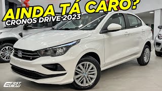 NOVO FIAT CRONOS DRIVE CVT 2023 COM CALOTAS E PREÇO QUASE POPULAR DEIXA A DESEJAR PERANTE RIVAIS [upl. by Wendy]