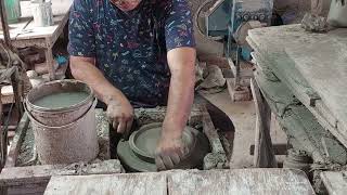 Making pottery pujar thala plate for prosad [upl. by Lledniuq]