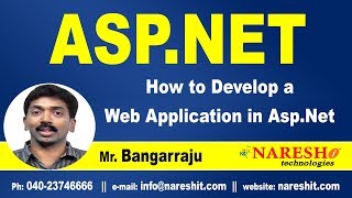 How to Develop a Web Application in ASPNET  ASPNET Tutorials  MrBangar Raju [upl. by Nahseez421]