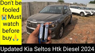 Kia Seltos MY24 Htk Diesel 2024 Full Detailed Review in Hindi seltoshtkdiesel [upl. by Elehcir]