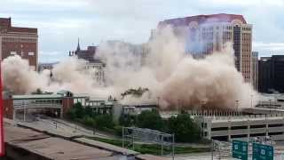 Albany Wellington Annex Demolition  Implosion HD 8232014 [upl. by Linson]