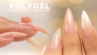 PolyGel Removal Fill and Sculpting a French Fade [upl. by Myo]