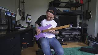 Aaron Marshall  PVRIS  Fire Solo Interpretation  Aristides H06r Headless Guitar [upl. by Breech]