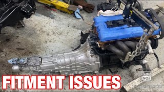 4G63T MIATA SWAP PART2 FITMENT ISSUES [upl. by Annayad987]