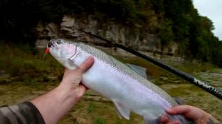 First Goderich steelhead of the season great fight [upl. by Knowland]