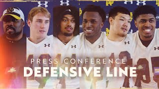 Notre Dame Football Spring Practice Press Conference  Defensive Line 41223 [upl. by Turtle663]