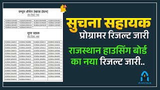 housing board result 2024 🔥 suchna sahayak new result  IA exam result update [upl. by Jaine193]