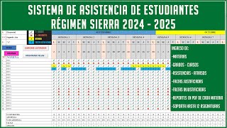 SISTEMA DE REGISTRO DE ASISTENCIA ESTUDIANTIL RÉGIMEN SIERRA 2024  2025 [upl. by Sam909]