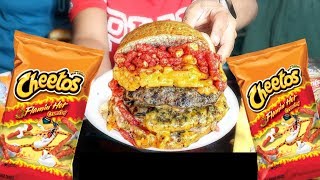 Flamin Hot Cheetos Mac And Cheese Burger [upl. by Terpstra]