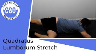 Quadratus Lumborum Stretch  Sidelying [upl. by Anirdnaxela]