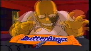 The Simpsons Butterfinger Chocolate Candy Bar TV Commercial [upl. by O'Dell471]