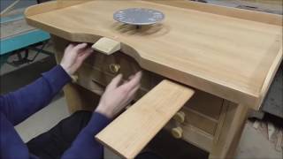 Wooden jeweler bench wooden jeweler table jeweler work place [upl. by Culosio]