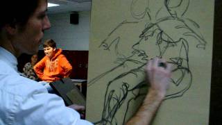 2 Minute Gesture Drawing  Continuous Line Contour Drawing [upl. by Derreg]