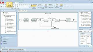 BPMN Tutorial  Part 1  Simple BPMN Workflow Business Process Modeling [upl. by Ayotl]