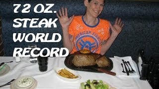 WORLD RECORD Molly Schuyler Devours 72 oz Steak in Under 3 Minutes [upl. by Alisander399]