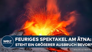 ÄTNAAUSBRUCH AUF SIZILIEN Überraschende LavaExplosion und Ascheregen [upl. by Bohman]