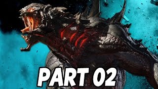 Lets Play Evolve Gameplay German Deutsch Part 2  Goliath  DerSorbus  Totale Zerstörung [upl. by Adlei]