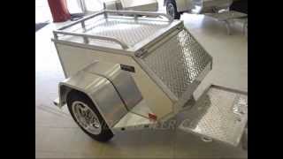 ALUMA MCT MOTORCYCLE TRAILER WALK AROUND AND DIMENSIONS GIVEN [upl. by Clarke]