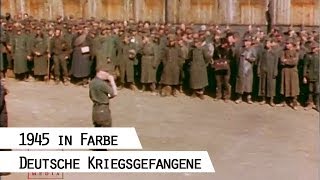 Deutsche Kriegsgefangene 1945 in Farbe [upl. by Mollee]