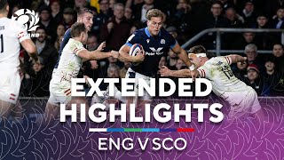 EXTENDED HIGHLIGHTS  Scotland Claim a Third Successive Calcutta Cup  England v Scotland [upl. by Llennoc]