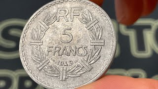 1949 France 5 Francs Coin • Values Information Mintage History and More [upl. by Attenaej265]