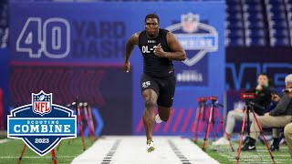 Offensive Lineman Run the 40Yard Dash at the 2023 NFL Combine [upl. by Khai15]