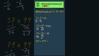 Macete Infalível Como Multiplicar Qualquer Número por 9 ou 99 ou 999 ou  Rapidamente  IFES [upl. by Florri]