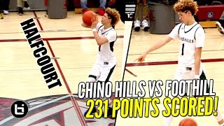 Chino Hills CRAZY SHOW Continues FULL Highlights LaMelo Ball Halfcourt Shot LiAngelo SCORES 65 [upl. by Marcell]