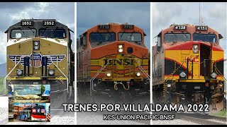 Trenes por Villaldama NL México BNSFUPKCS 2022 [upl. by Marriott]