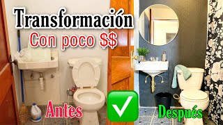 TRANSFORMA TU BAÑO VIEJO A MODERNO CON MUY POCO DINERO ✅ [upl. by Allenod]