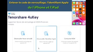 Comment enlever lidentifiant Apple et le code de verrouillage de liPhone et liPad avec Tenorshare [upl. by Nyrad610]