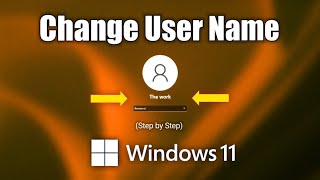 How to Change User Name of Account in windows 11 [upl. by Anavoj]