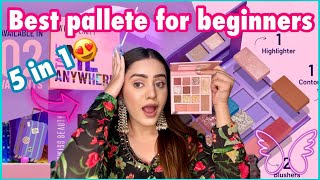 Best makeup pallete for beginners😍5 in 1 pallete  Swiss beauty take me anywhere pallete  kp styles [upl. by Darrill984]