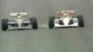 F1 1991 Spain Nigel Mansell overtakes Ayrton Senna [upl. by Mortensen]