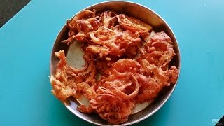 Onion Pakora recipe  ಈರುಳ್ಳಿ ಪಕೋಡ। Onion Bonda  Erulli pakoda Kannada recipe Easy evening snack [upl. by Sivi]