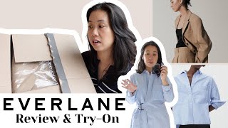 EVERLANE REVIEW amp TRYON HAUL  Smart Casual Workwear Wardrobe Essentials [upl. by Stronski422]