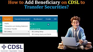 How to Add Beneficiary on CDSL to Transfer Securities  BO Linking Setup CDSL Hindi [upl. by Pucida]