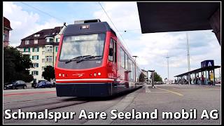 Warten auf die Schmalspur Aare Seeland mobil AG beim Bahnhof Solothurn [upl. by Vorfeld]