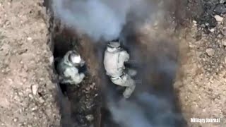 Ukrainian FPV quadcopters destroy entire Russian troops stuck in building near Pokrovsk [upl. by Ethelbert]