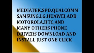 download and install all mediatekspdqualcommsamsungetc drivers in one click or vg tool [upl. by Carly]