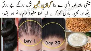 FLAX SEED Shempoo Hair Growthamp Shiny Soft Hair Mathi Dana shempo hairfall solution dry hair remedy [upl. by Naegem]