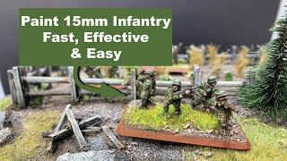 Learn How To Paint Infantry Models for Flames of War Team Yankee and other 15mm miniature games [upl. by Airetahs]