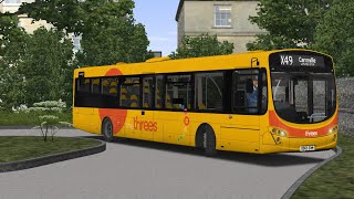 OMSI 2  Trent Barton the threes B8RLE Loan On Strathshire  Route X49  Veiling Pack [upl. by Stochmal]