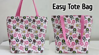 Tote Bag Tutorial Easy Steps for Sewing a Lined Bag with Boxed Corners  Perfect for Beginners [upl. by Oettam806]